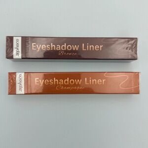 Zephoco Eyeshadow Liner Set Bronze and Champagne Shimmer Makeup Pens 2g Each NEW